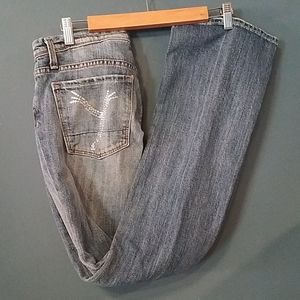 Yank bling embellished pocket bootcut blue jeans Size 28